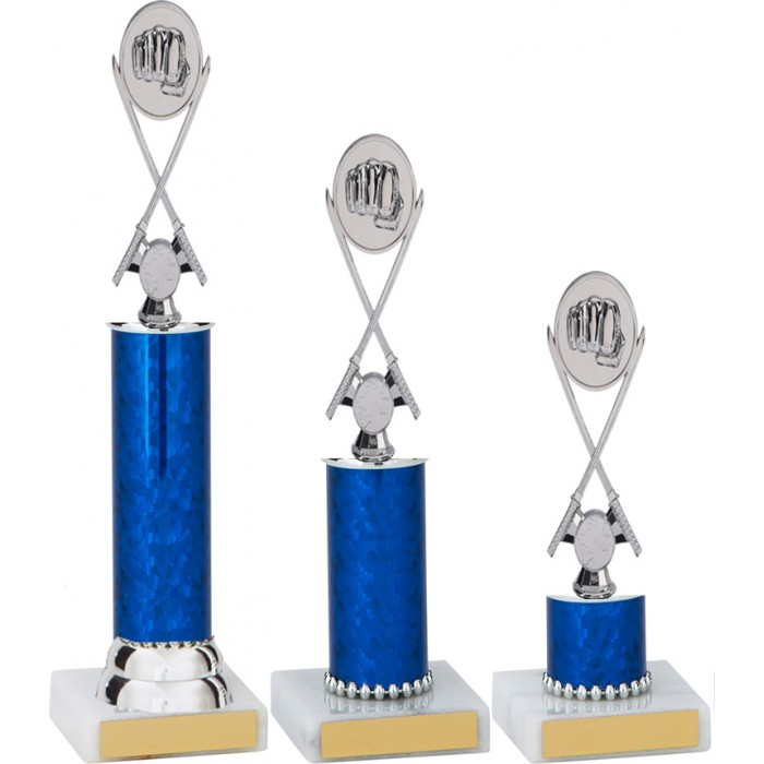 CROSS SWORDS METAL TROPHY  - AVAILABLE IN 3 SIZES